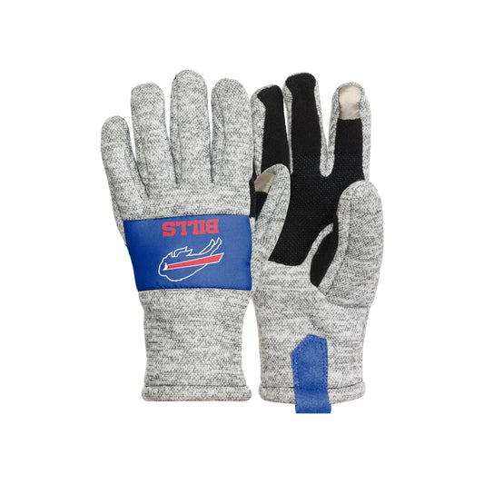 Buffalo Bills NFL Heather Grey Insulated Gloves